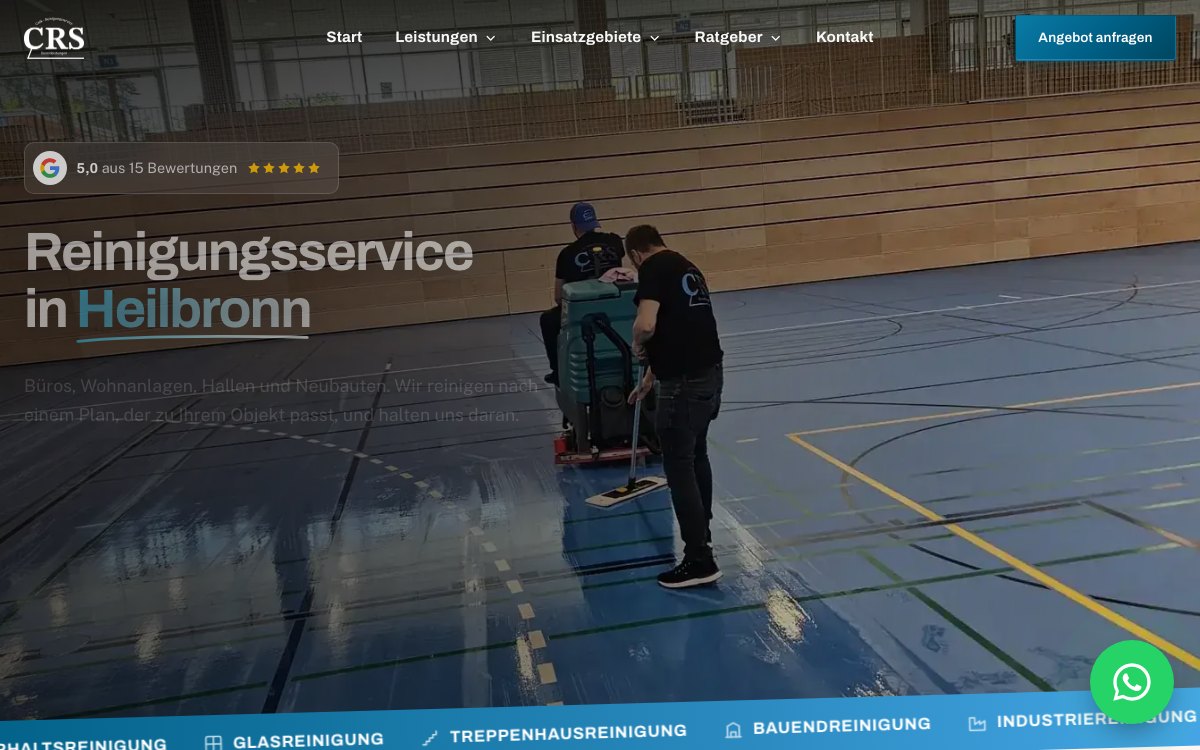 Website von Celik Reinigungsservice Heilbronn, gebaut von CopyStudioWeb
